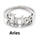 thumbnail image 1 of Anillos para mujer, regalos para mujer, aretes de acero inoxidable con apertura de doce letras inglesas, 1 of 2