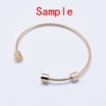 thumbnail image 3 of Eco-Friendly 316 Surgical Stainless Steel Cuff Bangle Making with Removable Column Beads Long-Lasting Plated Real Rose Gold Plated 2-1/2 inch(6.3cm), 3 of 3