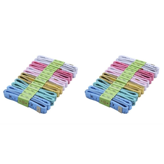36 pcs 1.5M Flexible Measuring Tape Ruler Sewing Tape Measure for Tailors Crafts Projects Random Colors