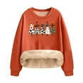 thumbnail image 2 of ClodeEU Christmas Sweatshirts for Women ,Long Sleeve Christmas Tree Graphic Xmas Holiday Pullover Orange ^,Womens Plus XXXL, 2 of 6