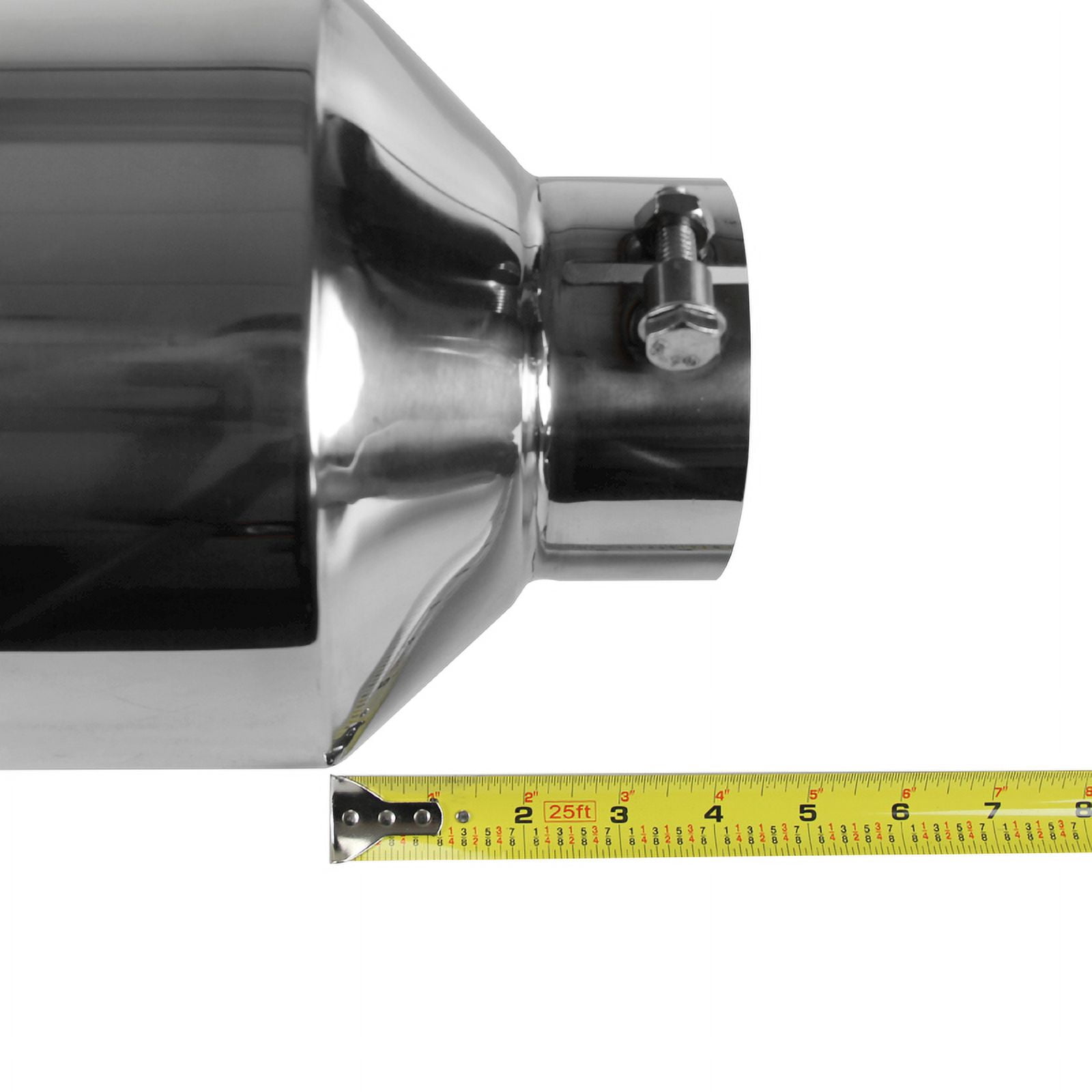 Spec-D Tuning 4"Inlet/8" Outlet Chrome Stainless Steel Truck Bolt-On Exhaust Muffler Tip