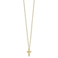 thumbnail image 2 of Auriga 10K Tri-Color Gold Cross Necklace for Women 18", 2 of 6