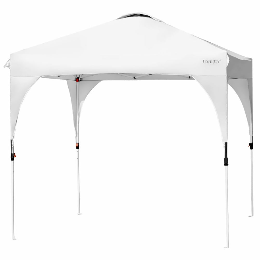 Aimee Lii 8 x 8 Feet Outdoor Pop Up Tent Canopy Camping Sun Shelter with Roller Bag, Backyard Canopy Gazebo, White Aimee Lii 8 x 8 Feet Outdoor Pop Up Tent Canopy Camping Sun Shelter with Roller Bag, Backyard Canopy Gazebo, White