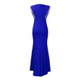 thumbnail image 2 of Vedolay Elegant Dresses For Women Women's 2023 Summer Spaghetti Strap Sleeveless Square Neck Ruffle A Line Swing Mini Dress,Blue XXL, 2 of 5