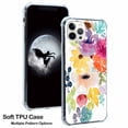 thumbnail image 3 of Colorful Flower Pattern Case for iPhone 11 Pro,Aesthetic Art Design Pattern Soft TPU Bumper Case Cover, 3 of 5