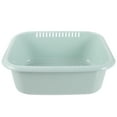 thumbnail image 2 of Monyance dish basin Rectangular Plastic Dish Tub with Strainer - Portable Washbasin(13.98X11.42X4.92Inches), 2 of 10