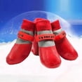 thumbnail image 6 of 4PCS Anti-Slip Cute Pet Paw Protectors Waterproof Warm Dog Foot Covers Winter Dog Shoes Puppy Boots Dog Snow Shoes RED XL 12.5-20KG, 6 of 8