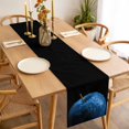 thumbnail image 3 of Blue Fruit Table Runner - 70 Inch Long, Kitchen Dining Table Runner Dresser Scarves, Modern Minimalist Decor Black Background Farmhouse Decor for Coffee Tables Wedding Party Banquet, 3 of 8