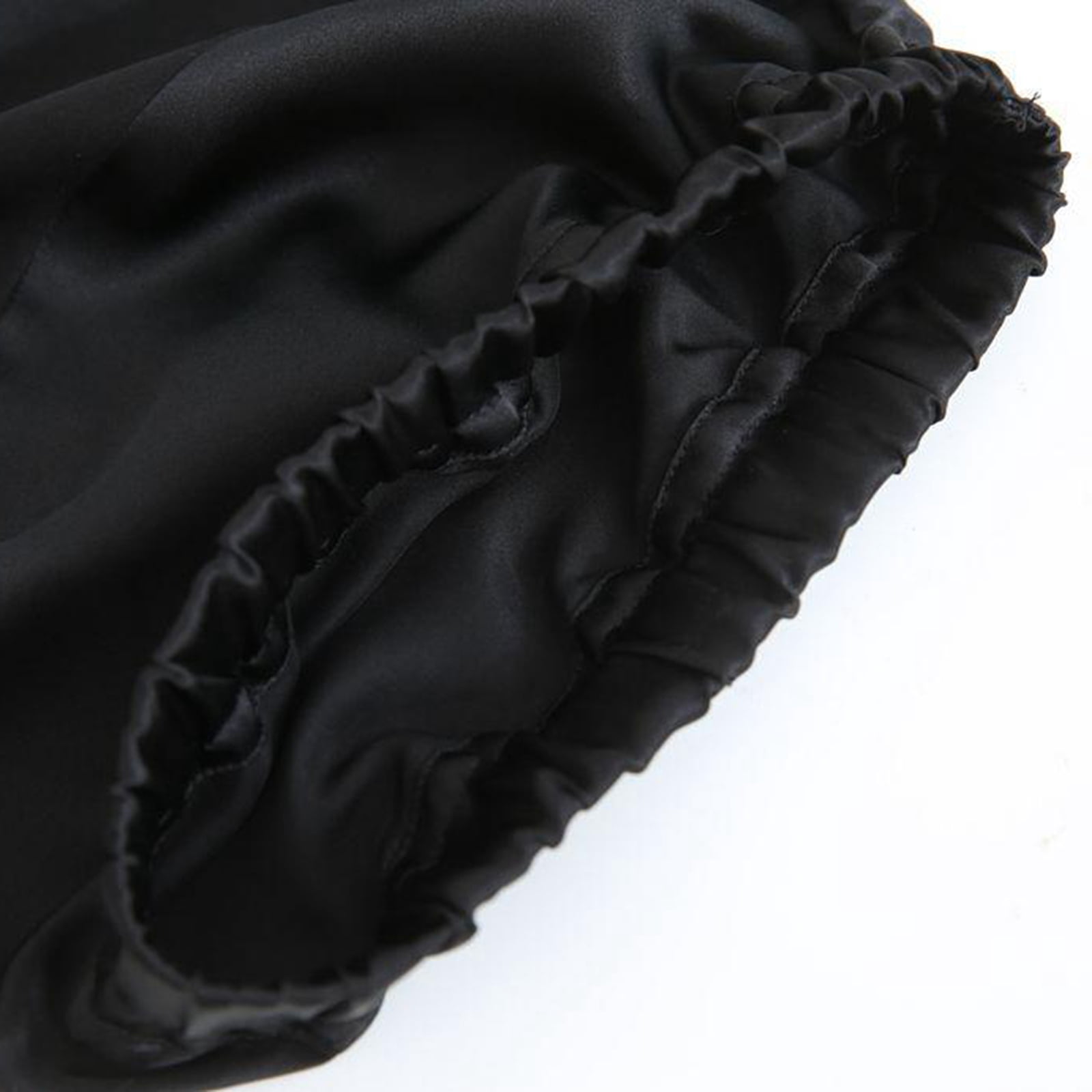 FVDPWYE Women Silk Hats Hair Wrap Night Sleeping Hair Care Soft Bonnet Hat Black