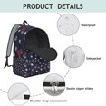 thumbnail image 4 of Dynamic Flowers Pattern Backpack Gift Idea Big School College Bookbag with Laptop Sleeve Dependable Unisex Backpack for Daily Commuting, 4 of 5