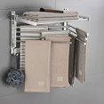 thumbnail image 3 of Fetcoi, Towel Rack Wall Mounted Aluminum Laundry Clothes Drying Rack(/Silver), 3 of 9