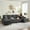 Dark Gray, variant on MUZZ U Shaped Sectional Sofa, Couches and Sofas with Double Chaise, Sectionals for Living Room, Beige