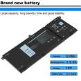 thumbnail image 5 of For Dell Inspiron 14 7405 7306 Laptop Battery 15V 53Wh 9077G H5CKD, 5 of 8