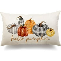 Fall Pillow Covers 12x20 inch Fall Decoration Various styles of pumpkins decor Autumn Pillow Cover Thanksgiving Decoration for Home Couch 071G