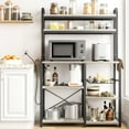 thumbnail image 1 of Rack for Kitchens with Storage, Microwave Stand with Power Outlet, 5 Tier Storage Shelf with Mesh Panels Kitchen Organization Shelf Rack Industrial Storage Shelf, 1 of 9