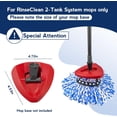 thumbnail image 5 of 3 Packs Mop Heads For Spin Mop Refill Compatible With 2 Tank Spin Mop Head EasyWring RinseClean Microfiber Mop Head Replacement Mop Refills(Blue&White), 5 of 9