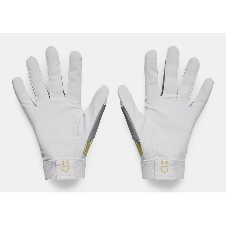 Under armour shop white football gloves