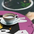 thumbnail image 2 of Ambesonne Emoji Fitted Round Tablecloth, Funky Thats So Extra Writing, 40"- 44" Diameter, Pale Purple Black Mustard, 2 of 4