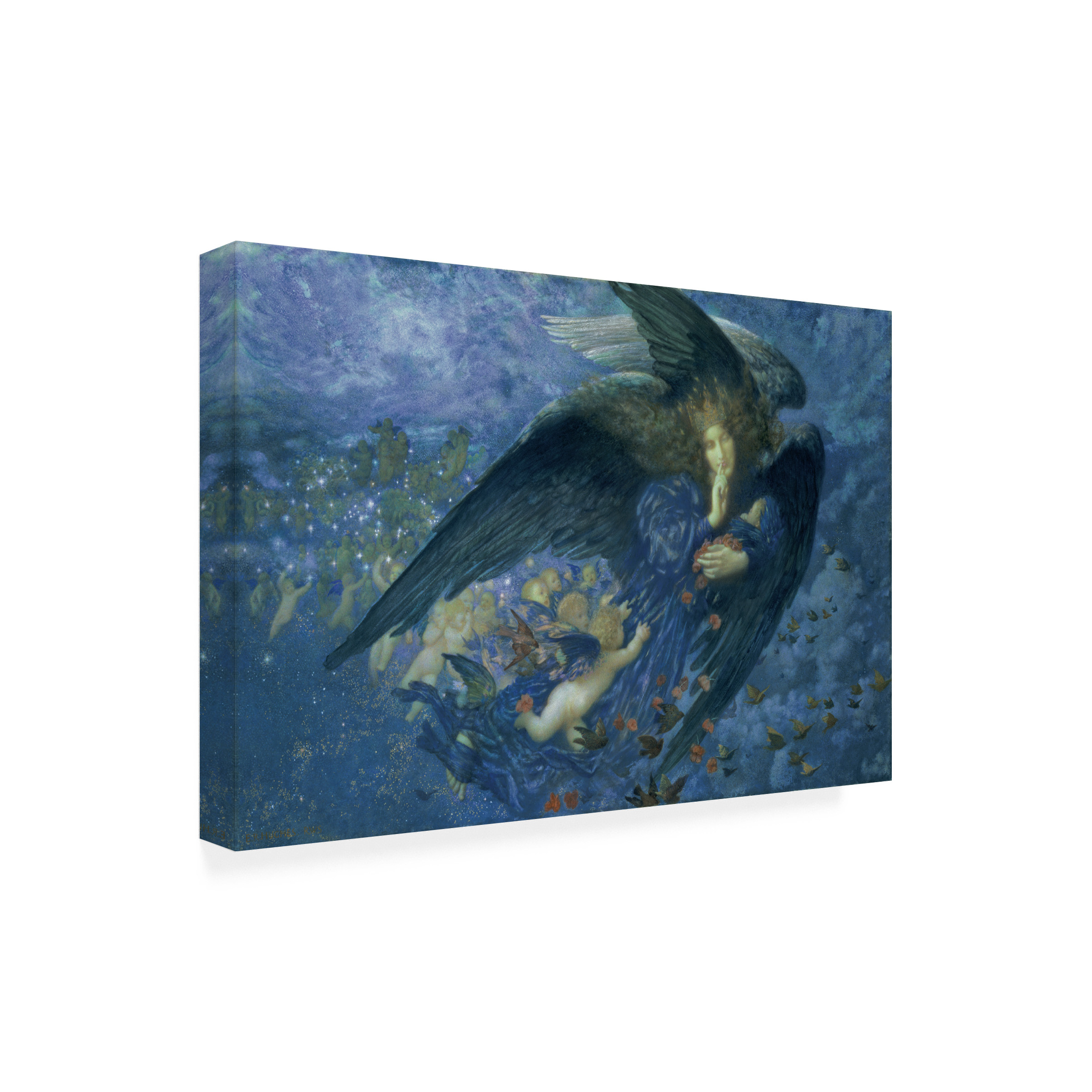 Edward Robert Hughes 'Night Train of Stars' Canvas Art