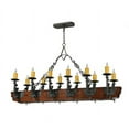 thumbnail image 4 of Meyda Tiffany 124272 60" L Tudor Led 12 Light Chandelier - Wrought Iron, 4 of 5
