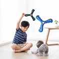 thumbnail image 2 of Sawtooth Edge Star Print Boomerang Toy Outdoor Game Sports Three-leaf Flying Disc Children Present, 2 of 7