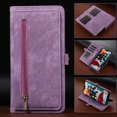 thumbnail image 1 of Allytech Case for Samsung Galaxy A33 5G,Retro Leather Magnetic Folio Flip Holder 9 ID Card Slots Multifunctional Zipper Wallet Phone Case,Purple, 1 of 13