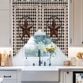 thumbnail image 2 of Swag Curtain Valances Barn Star Retro Swag Valances for Kitchen Windows Berry Black Buffalo Plaid Short Topper Curtains Valance Tier Pair for Kitchen Bedroom Living Room Bathroom 28"x36", 2 of 8
