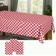thumbnail image 3 of Sm:)e Plastic Table Cloth Disposable 12 Pack, 54 x 108 Inch, Red White Checked, for Party Picnic Wedding, 3 of 5