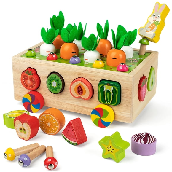 Juguete de motor fino Coogam Montessori Carrot Harvest de 3 a 5 años