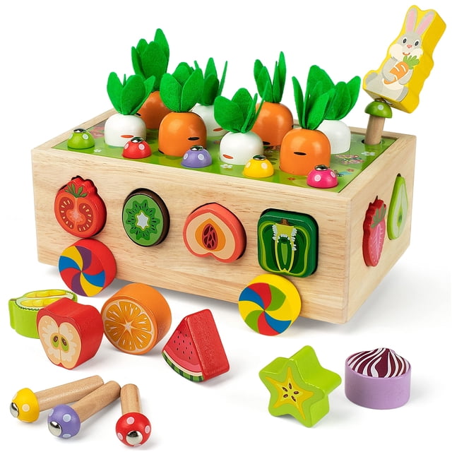 Juguete de motor fino Coogam Montessori Carrot Harvest de 3 a 5 años