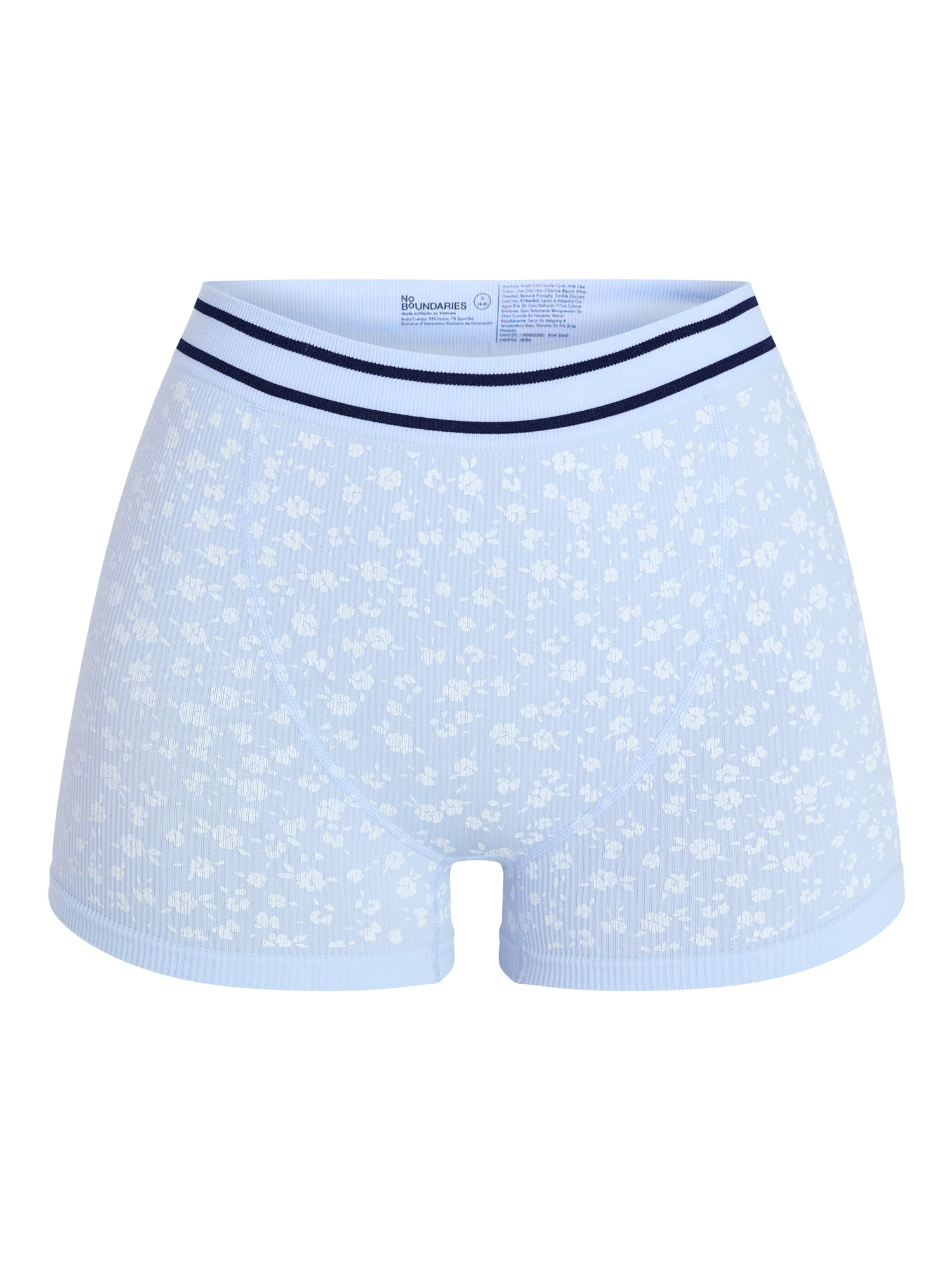 No Boundaries Seamless High Waist Boyshort Panties, 3-Pack, Women's XS-XXXL