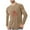 Khaki, variant on Chiccall Mens Christmas Printed T-Shirts Crew Neck Long Sleeve Stretch Winter Pullover Undershirt Loungewear