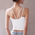 thumbnail image 5 of Tank Tops for Women under $5 with Built in Bra Solid Color Base Chest Wrapped Tank Top White L, 5 of 5