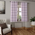 thumbnail image 2 of Ambesonne Checkered Grommet Curtain, Antique English Tile, 50" x 63", Lilac Purple Pale Blue, 2 of 6
