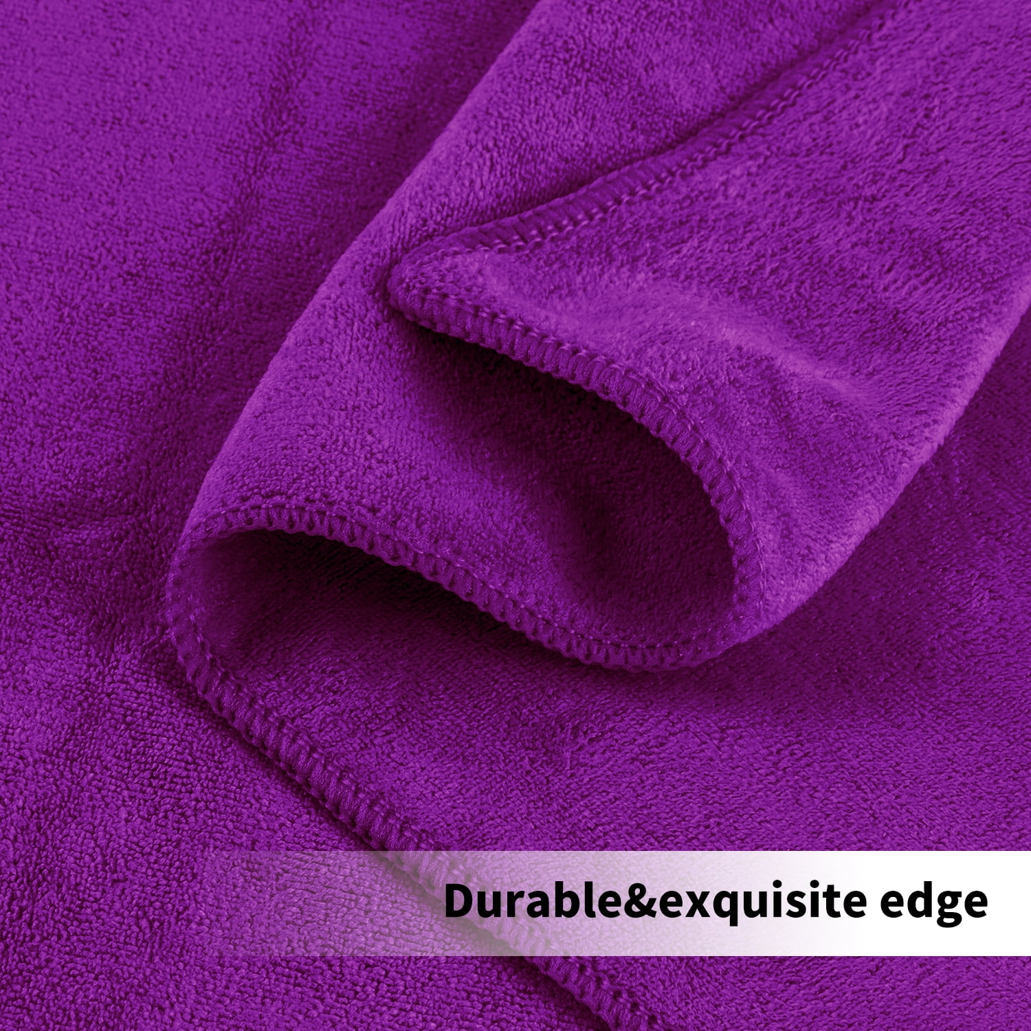 NC Microfiber Bath Towel Set of 6 - Soft Absorbent Hotel Bathroom Towels, Orange,Pink,Purple,Grey