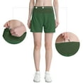 thumbnail image 3 of FEDTOSING Women Athletic Shorts Elastic Running Shorts Quick Dry Gym Green Workout Shorts Liner 4",up to Size 2XL, 3 of 5