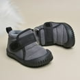 thumbnail image 5 of Generic Child Shoes Toddler Winter Snow Boots Boys Girls Cold Weather Baby Shoes Hook Loop Thermal Lined Snow Boots Lightweight Breathable Sport Athletic(2.5-3 Years,Grey), 5 of 6