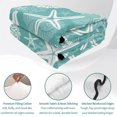 thumbnail image 4 of Quilts Full Size, Starfish Teal Coastal Soft Comforter Bedding Set for Bed, Summer Nautical Shell Beach Lightweight Quilted Bedspread with Pillow Cover(2 Pieces) for All Season, 78x90 Inch, 4 of 9