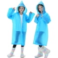 thumbnail image 3 of Lot de 2 Imperméables pour Enfants, Ponchos de Pluie Réutilisables avec Capuchon et Manches Imperméables, 3 of 5