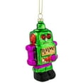 thumbnail image 3 of Northlight 5" Green and Purple Robot Glass Christmas Ornament, 3 of 5