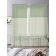 thumbnail image 3 of Sage Green Botanical Sheer Curtains 84 Inch Length 2 Panels Set, Spring Floral Leaf Voile Window Treatment Rod Pocket Curtains Sheers Drapes for Bedroom/Living Room/Kitchen 52"x84"x2, 3 of 7