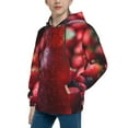 thumbnail image 2 of KLL Unisex Kids Boys Girls Hooded Pocket Pullover Hoodies-Berry Infused Refreshment, 2 of 5