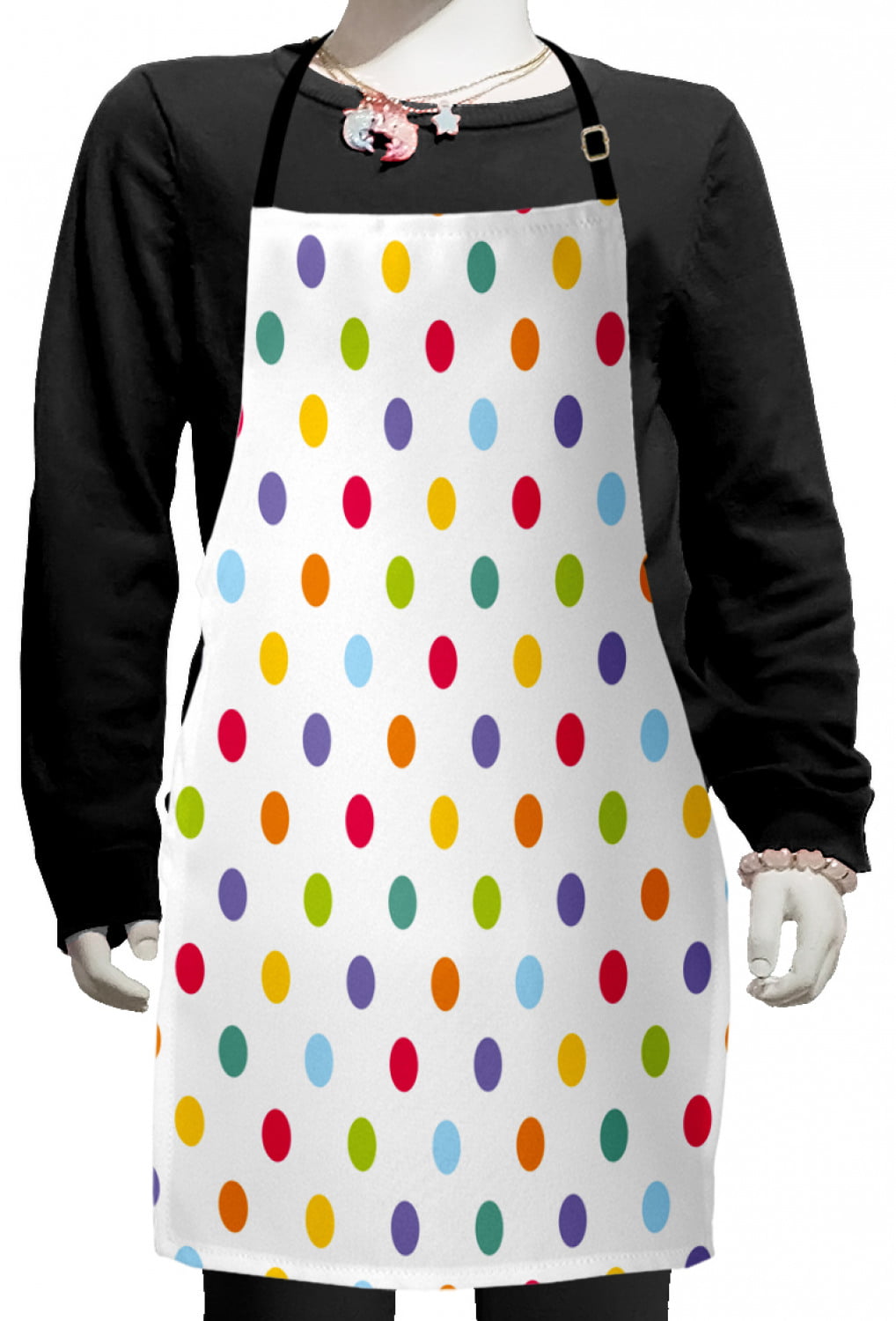 Polka Dots Design Kids Children Apron 100% Cotton Baking Cooking 2-5 Years 