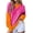 Saffron #66, variant on Women Color Block Pullover V Notch Crew Neck Sweatshirt Raglan Long Sleeve Sweatshirts Contrast Side Pocket L