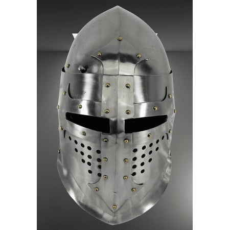 Great Bascinet Helmet Hand Forged Sca Jousting Helmet Knight Armor Gift