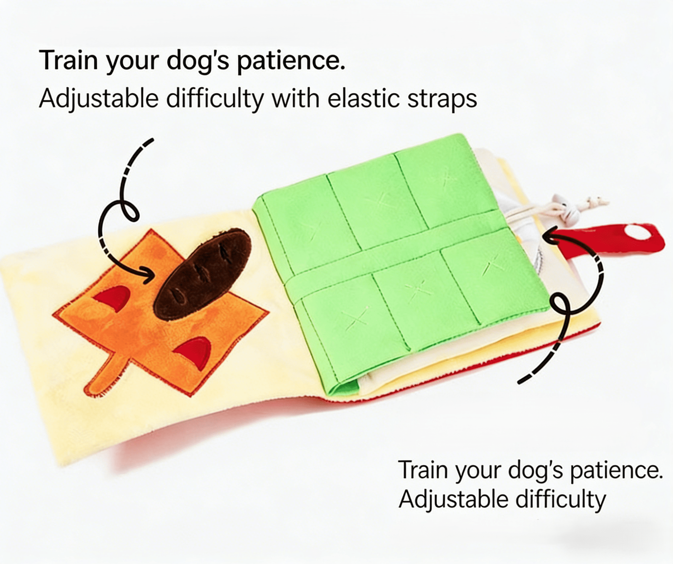Lunch Book Shape Snuffle Dog Toy, Interactive Treat Dispensing Puzzle Toy with Crinkle Sound, Durable Teeth Cleaning Pet Toy for Small to Medium Dogs