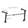 thumbnail image 3 of Double Keyboard Stand Second Tier Electronic Organ Holder Rack | Portable Piano Stand Musical Instrument Rack with Adjustable Height, 3 of 4