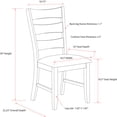 thumbnail image 2 of Room Designs Set of 2 Dining Chairs Oak / Grey Transitional Square, 2 of 3