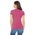 thumbnail image 4 of BELLA+CANVAS Women Slim Fit Tee, Short Sleeve Crew Neck Cotton T-Shirt, Berry, Size M, 4 of 4