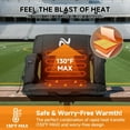 thumbnail image 5 of ABORON 2 Pack Dual-Heated Stadium Seats for Bleachers with Back Support Wide 21 Inch, Portable Stadium Seat Bleacher Chair with 6 Reclining Positions, Armrest, Stadium Chair for Outdoor, 5 of 13